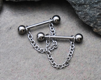 Incaton 14G 5 Pairs Nipple Rings Tongue Ring Surgical Steel Nipplerings Retainer Piercing Women Silver Straight Barbells 12mm-18mm