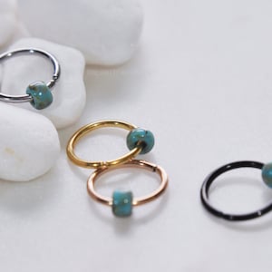 92 Couleurs ~ Cerceau de Piercing Perlé, Pliable 20g/18g/16g/14g Argent/Or/Or Rose/Noir Acier Chirurgical 316L Cartilage Tragus Septum Anneau de Nez