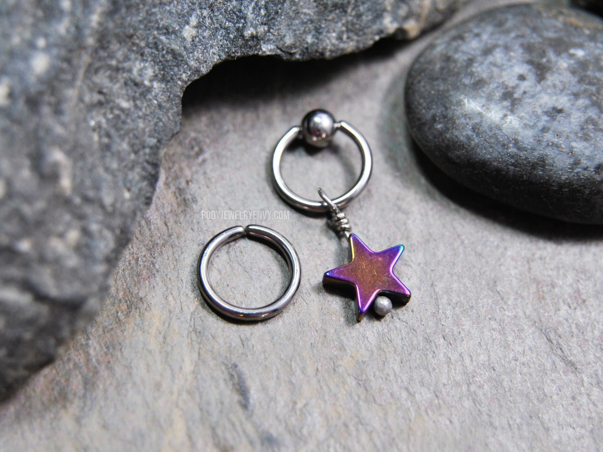 レインボースター軟骨ジュエリーキャプティブビーズリングCBRまたは曲げられるフープ316Lステンレスサージカルスチール20g18g16g14g  6mm-19mmカラフル - Etsy 日本