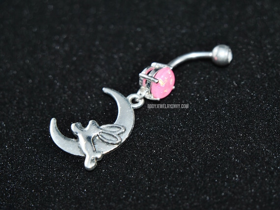 Covet Jewelry Elephant with Opal Glitter Set 316L Surgical Steel Nipple Barbells