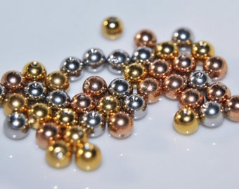 10 Pack Captive Beads, 316L Stainless Surgical Steel Replacement for 20g 18g 16g 14g 12g CBR Body Jewelry Extra Spare Parts Rose Gold Silver