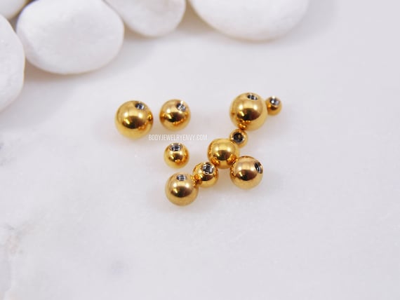 316L Surgical Steel 16ga & 14ga Externally Threaded Replacement Balls 316L Surgical Steel 16ga & 14ga Externally Threaded Replacement Balls
