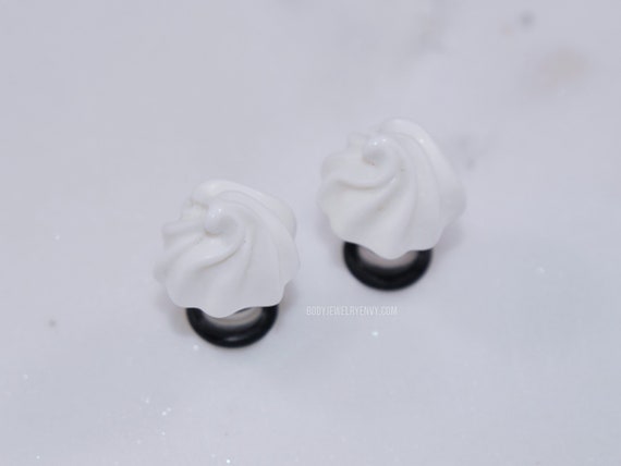 Jewelry Avalanche White Top Sunflower Carved Organic Ear Plugs Double Flare