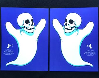 Skull Ghost Duo Halloween decorations