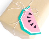 Geo Watermelon Gift Tags