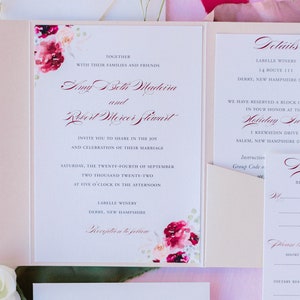 Custom Wedding Invitation – Minimalist Pocket Invitation Suite – Tri Fold Wedding Invite – Pocketfold Wedding Card – Modern Wedding Invite