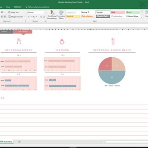 Wedding Guest List Organizer and Budget Tracker, Wedding Tracker, Budget spreadsheet, image 2