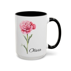 Gepersonaliseerde bloemenmok geboorte januari geboorte bloemenbeker geboorte januari bloemencadeau bloemencadeau januari geboorte verjaardagscadeau januari