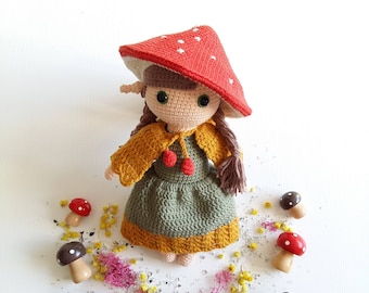 Amigurumi crochet pattern • Mushroom Fairy  • PDF Download • Hello Summer