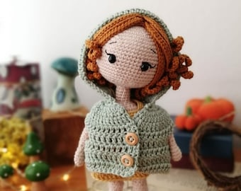 Amigurumi crochet pattern • ELVIA Autumn Doll  • PDF Download • Hello Summer