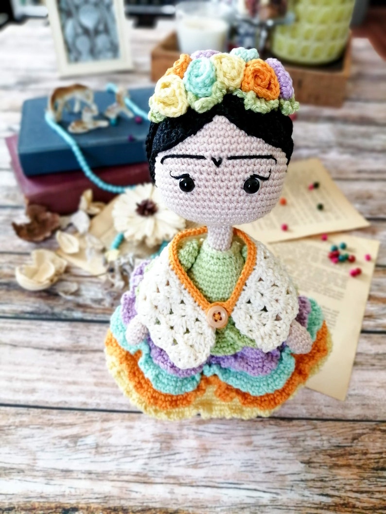 Amigurumi Crochet Pattern Frida Kahlo Doll PDF Download Etsy