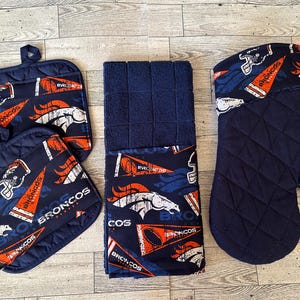 Denver Bronco set of 4 kitchen gift set