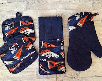Denver Bronco set of 4 kitchen gift set