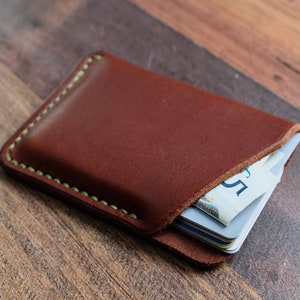 Cartera de cuero italiana personalizada, tarjetero, regalo para padrinos de boda, día del padre, tercer aniversario, 8 colores para elegir