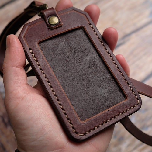 Leather Holder With ID Card Holder - Etsy