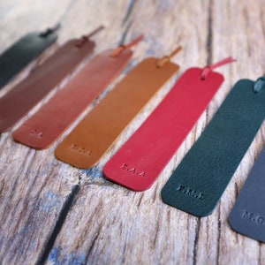 Personalised Leather Bookmark, 3rd wedding anniversary gift, Fathers Day