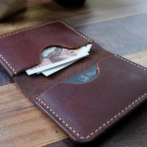 Cartera de cuero personalizada para tarjetas, tarjetero, regalo de aniversario, día del padre