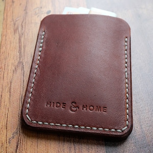 Personalised Blue Leather Card Holder, Leather Card Wallet, Mens Leather Wallet, Fathers Day image 5