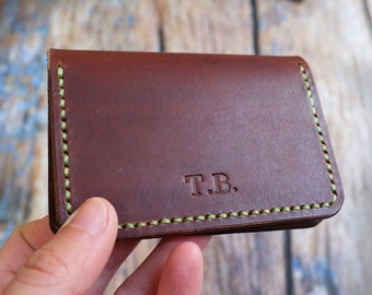 Personalised Leather Card Wallet, Card Holder, Anniversary Gift, Fathers Day