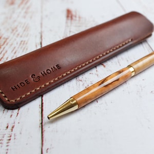 Leather Pen Case, Leather Pen Holder, Pen Sleeve, Pen and Pencil Case, Fountain Pen Case, Pen Accessories, Fathers Day