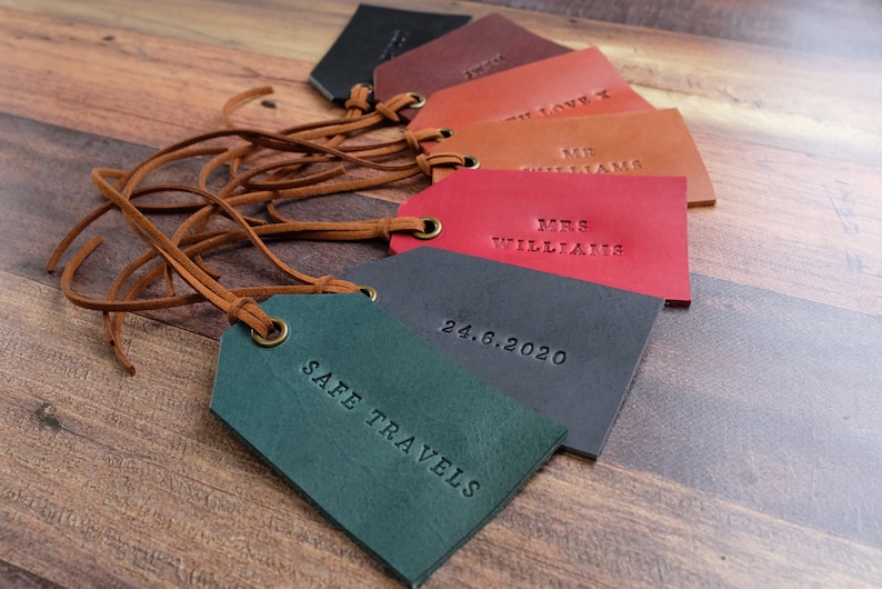 Personalised Leather Gift Tag Name Tag Gift Wrapping Etsy