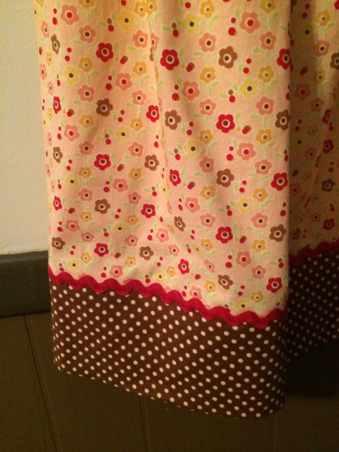 Pillowcase dress with ruffle and ribbon ties. Etsy