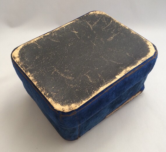 Antique French Jewellery Box - c1880 - Blue Velve… - image 9