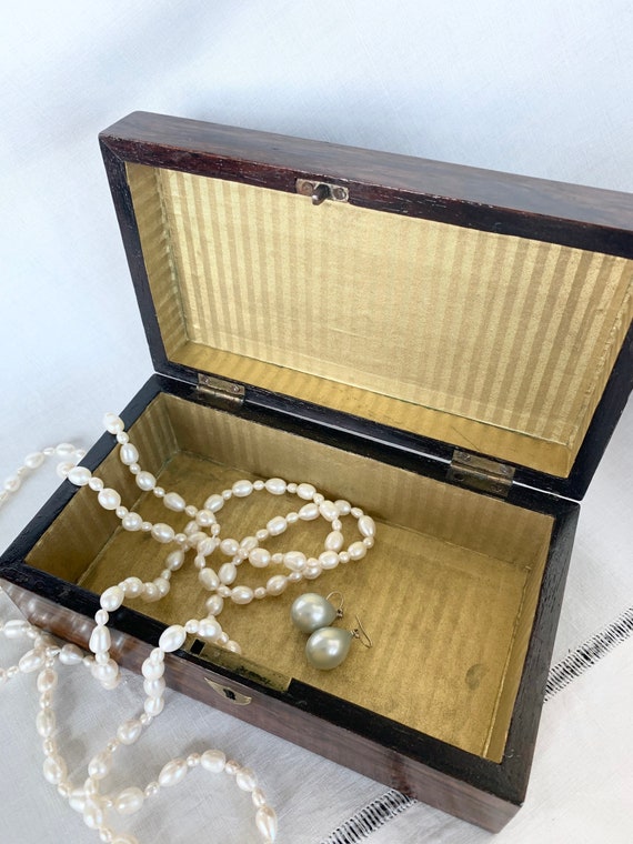 Georgian Jewellery Box - Coromandel Wood - Gold L… - image 3