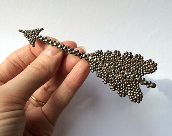 Georgian Cut Steel Arrow Brooch - Large Statement - c1800