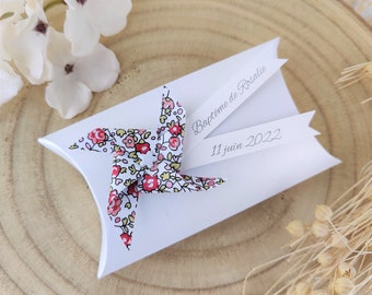 Candy box + Liberty Eloise windmill - handmade gift for baptism - wedding guests