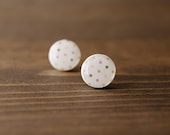 Polka dots earrings, polka pattern, retro pattern, stud earrings