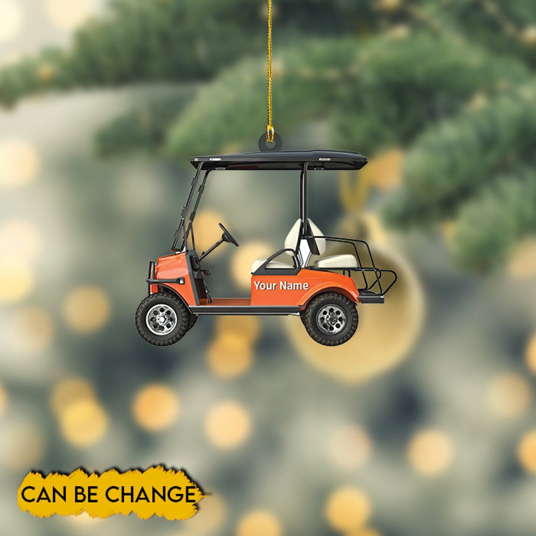 Personalized Golf Cart Ornament Golf Lover Gift Car Ornament Etsy