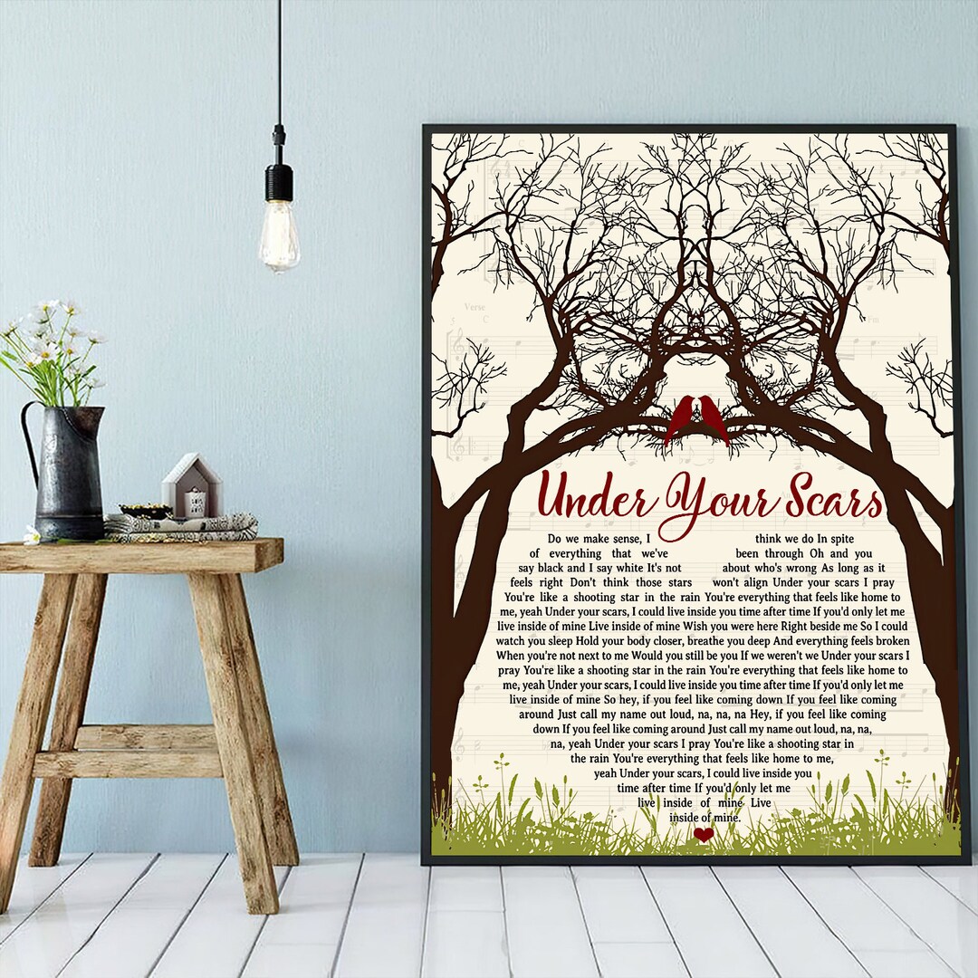 Godsmack Under Your Scars Lyrics Poster When Legends Rise Etsy