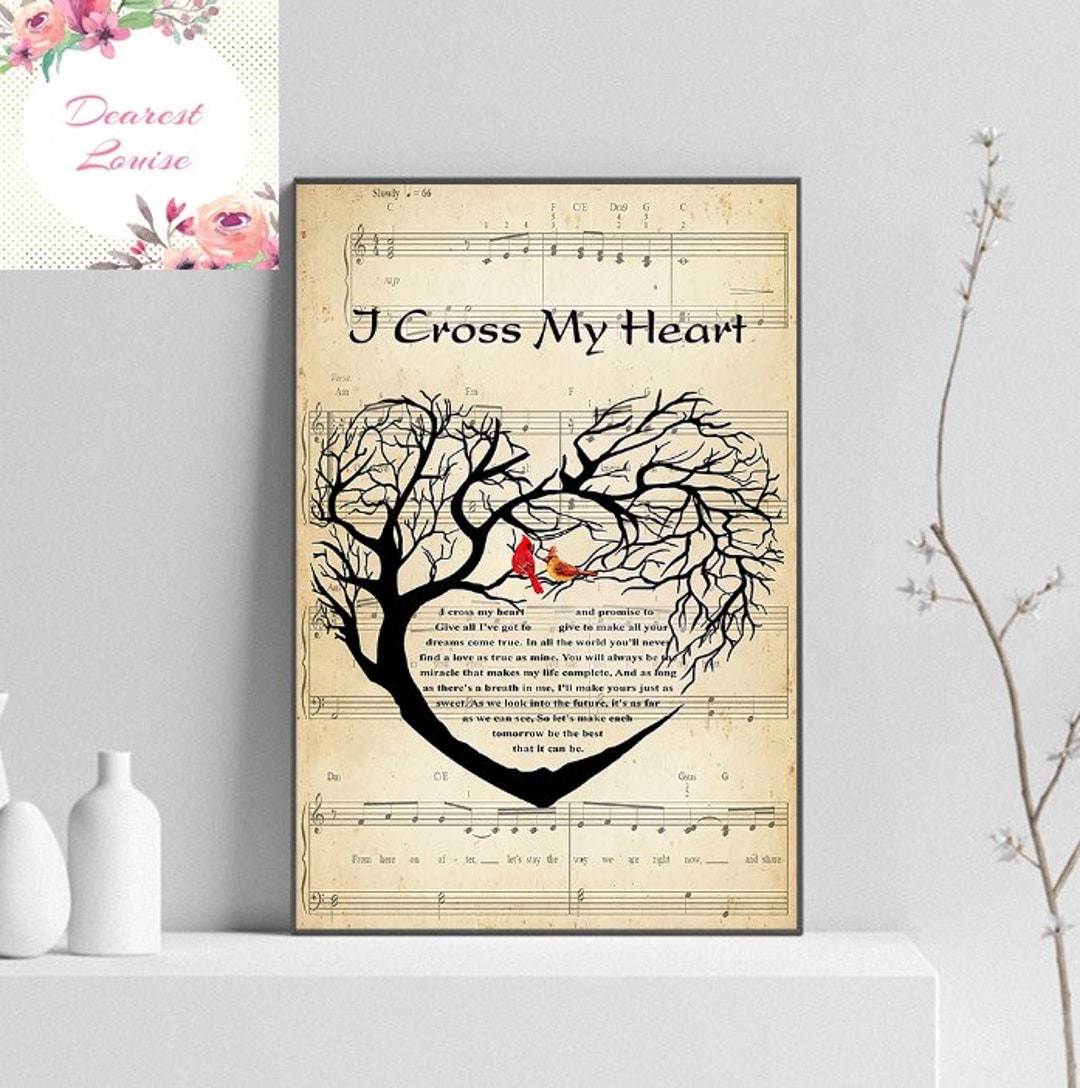 I Cross My Heart Lyrics Poster George Strait Music Poster - Etsy