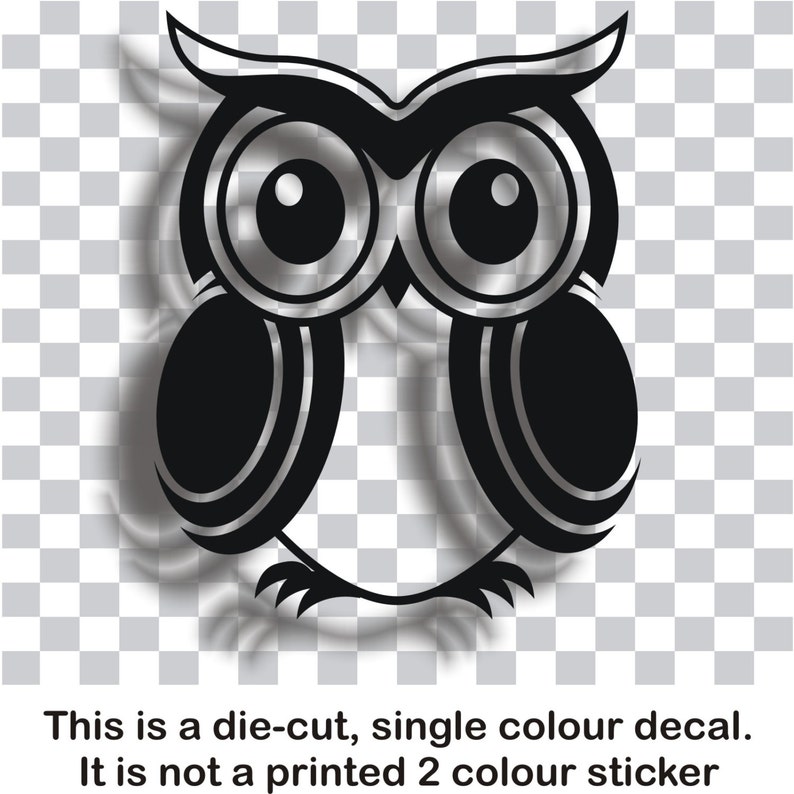 Owl sticker decal 2 vinyl car bike window sticker graphic Etsy