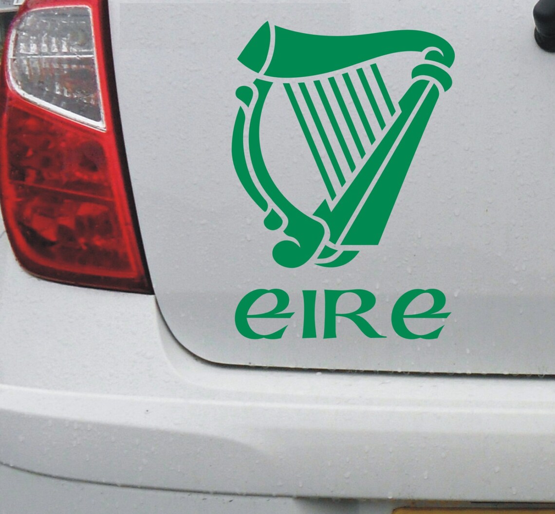 Irish harp 1 vinyl decal sticker Ireland Eire Erin Celtic Etsy