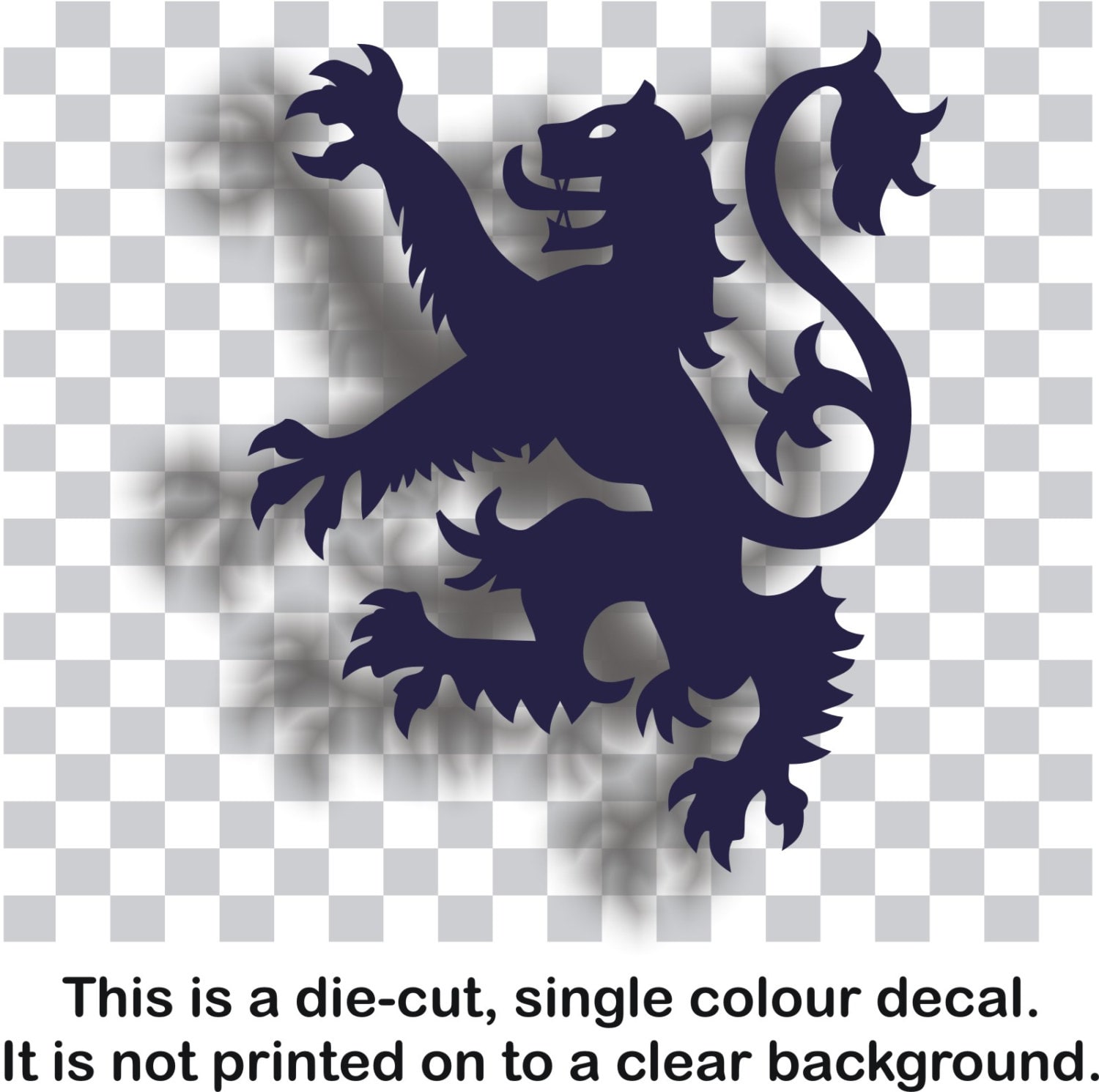 Lion Rampant 1 Facing left scottish scotland vinyl car | Etsy