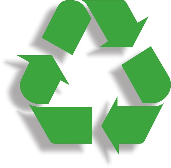 Recycle recycling logo symbol vinyl wheelie bin decal sticker #1 Large sizes