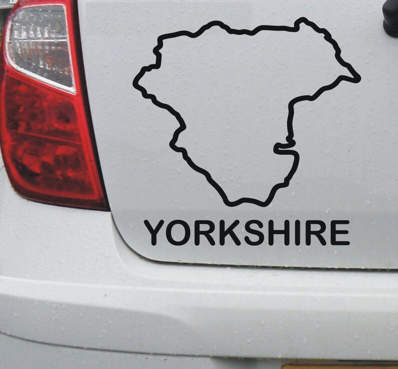 Yorkshire county outline 1 vinyl decal car window sticker Etsy