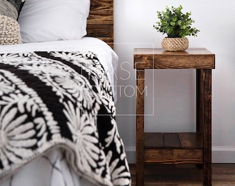 Reclaimed Wood Side Table Nightstand End Accent Entry Night Stand Beautiful Rustic Shabby Chic Stand Loft Stand Handmade Pallet Dorm Custom