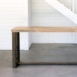 Reclaimed Wood High Top Bar Table | Natural | Made in Arizona | Counter or Bar Height | Custom Sizes to 120" | Wheels & Power