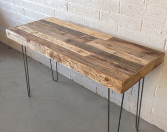 reclaimed wood desk etsy