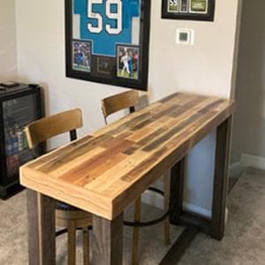 Reclaimed Wood Standing Desk – Custom Size & Height, Handmade Rustic Desk for Home Office or Commercial Use