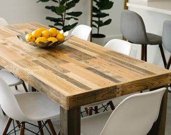Restaurant Dining Table | Reclaimed Wood, Hospitality & Event Use, Modern Farmhouse Style Table