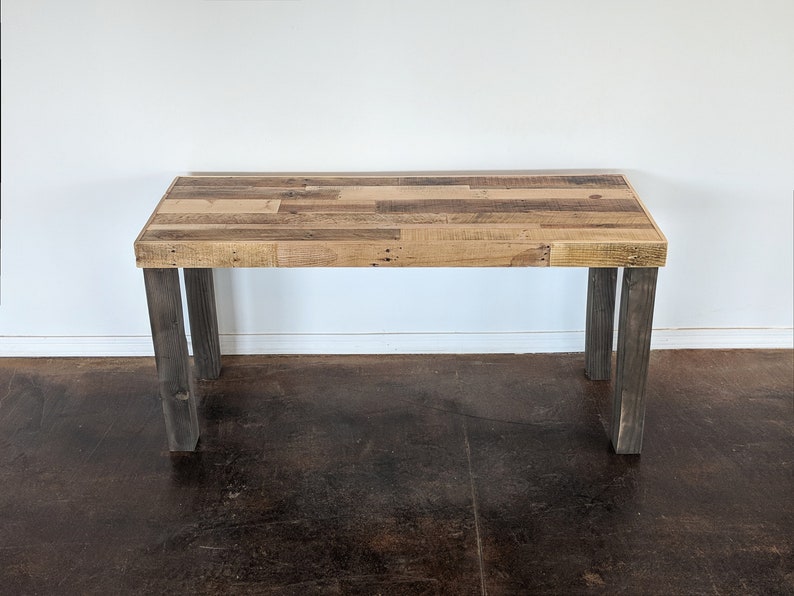 Reclaimed Wood Desk Modern Rustic Work Table Laptop Station Small Dorm Large Office Pretty Or Industrial Beach House Cabin