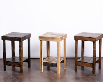 Accent Table in Natural, Provincial or Espresso Finish Color | 2 Size Options | Versatile as a Side Table, Plant Stand or Nightstand