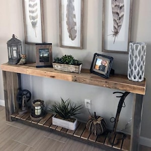 Console Table in Natural, Provincial or Espresso Finish | 6 Length Options and 2 Height Options