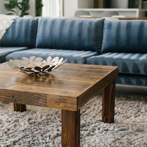 Brown Wood Coffee Table in Natural, Provincial or Espresso Finish | Dozens of Dimensions | Reclaimed Wood for Rustic or Farmhouse Style