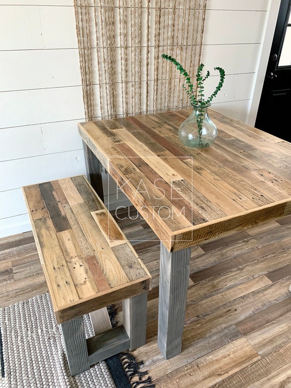 Heirloum Reclaimed Wood Table Top - Rustic Recycled Solid Wooden Piece Perfect for Signs, Cutting Boards, Counters, Kitchens, Dining and Coffee Table