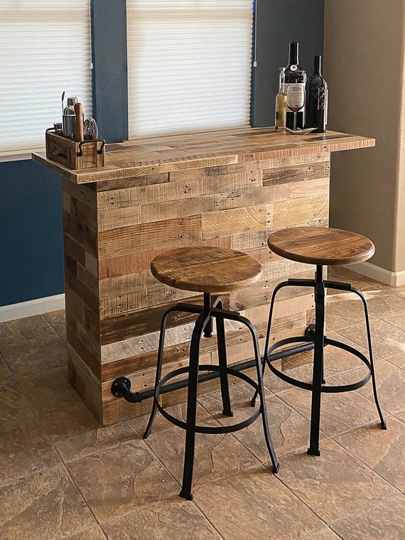 Reclaimed Wood Pub Bar Etsy